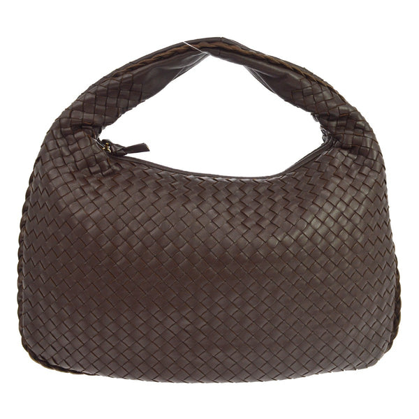 Borsa Bottega Veneta Brown Lambskin Intrecciato Hobo Handbag Vintage in Pelle Intrecciato Marrone