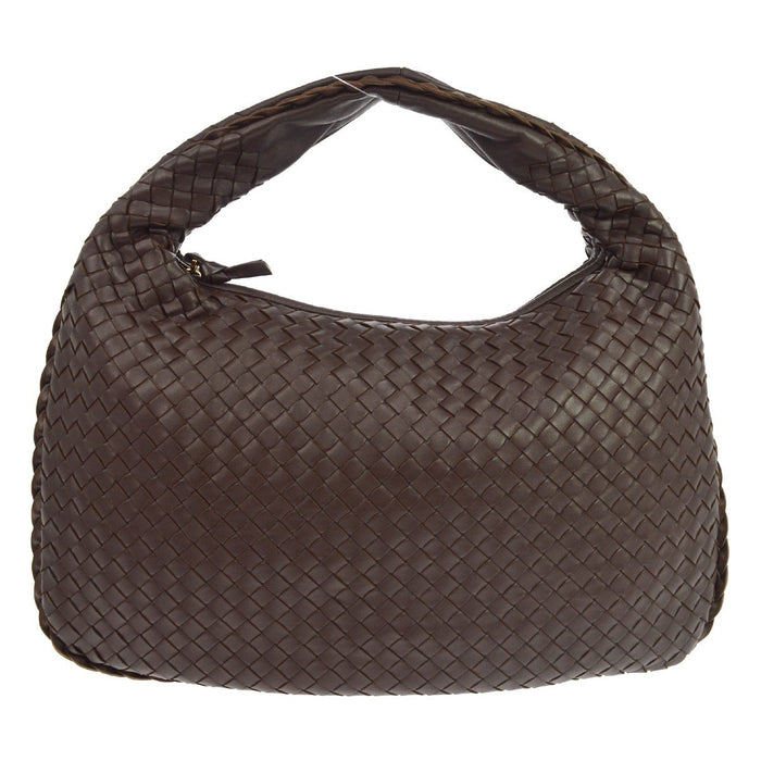 Borsa Bottega Veneta Brown Lambskin Intrecciato Hobo Handbag Vintage in Pelle Intrecciato Marrone