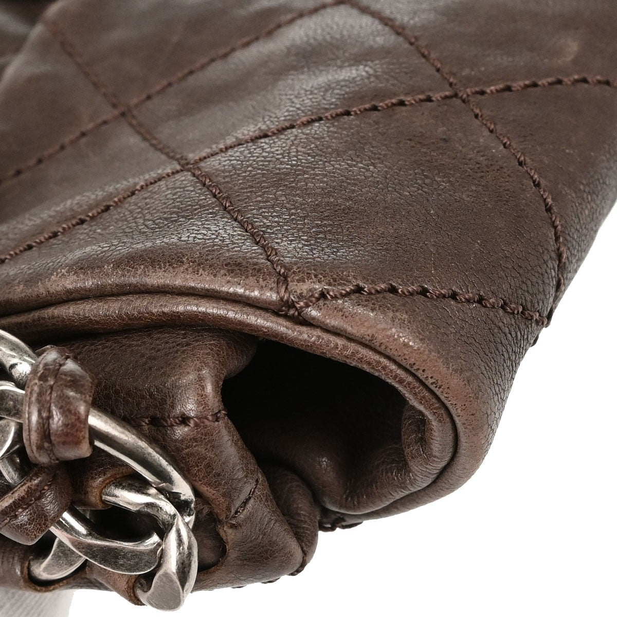 Chanel Brown Calfskin Modern Chain Handbag