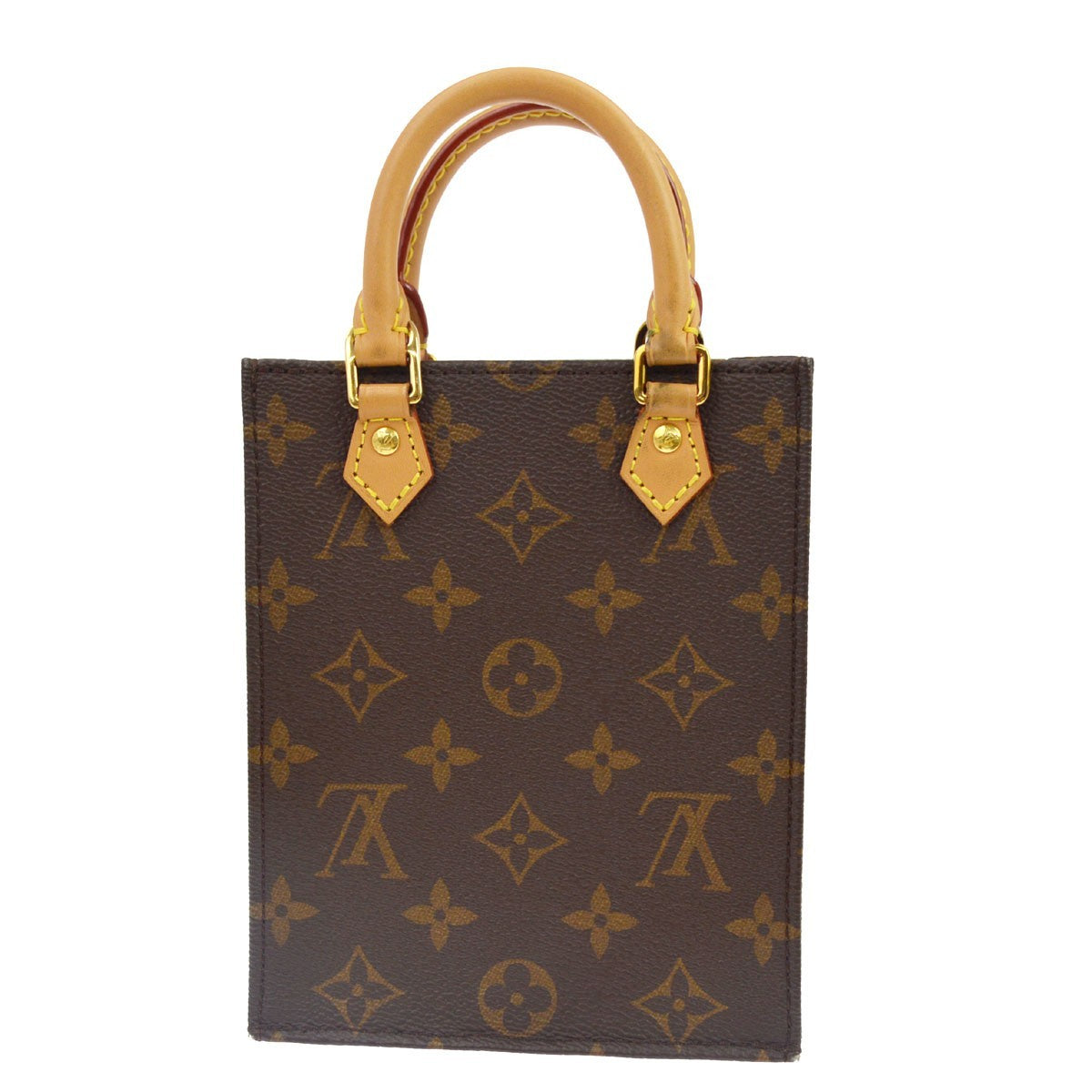 Louis Vuitton Monogram Petit Sac Plat Tote Handbag