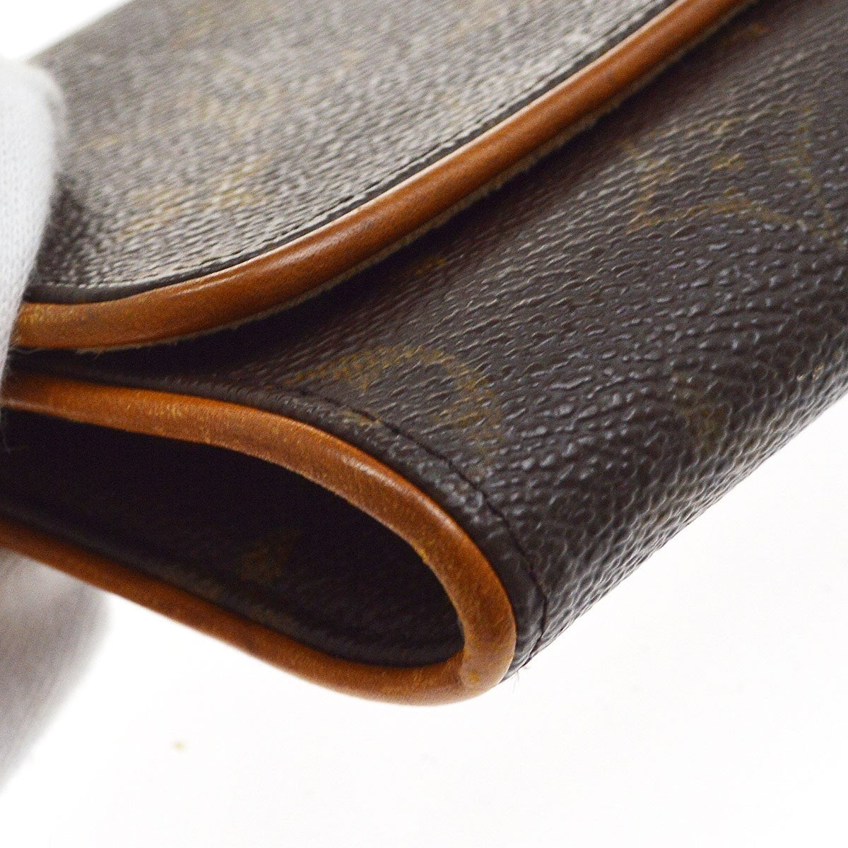 Borsa Louis Vuitton Pochette Twin GM Vintage in Tela Monogram Marrone