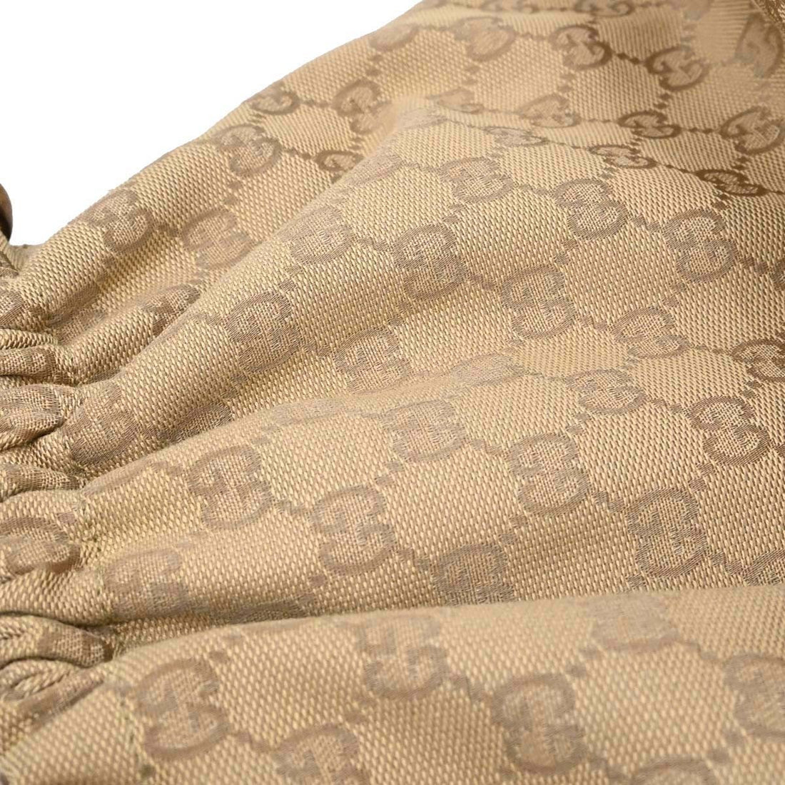 Borsa Gucci Bamboo Vintage in Tela e Pelle Beige
