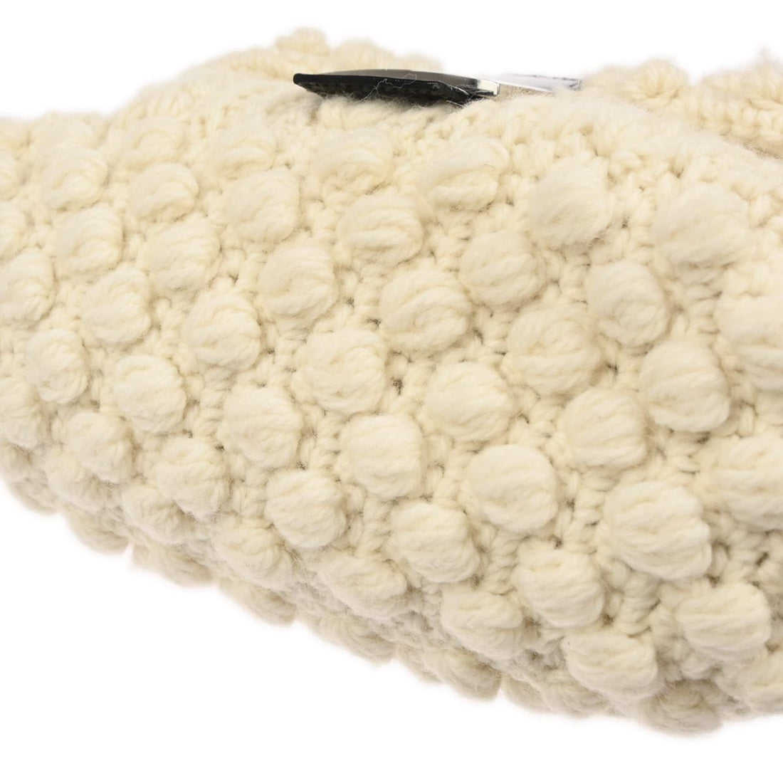 Fendi Mamma Baguette Vintage in White Wool Handbag