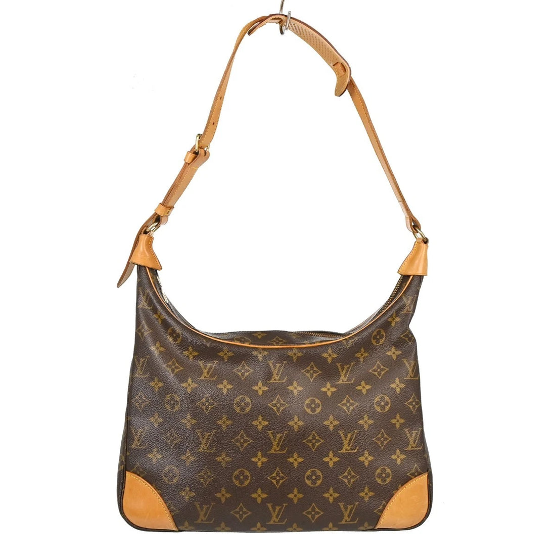 Borsa Louis Vuitton Boulogne 35 Shoulder Bag Vintage in Leather Marrone