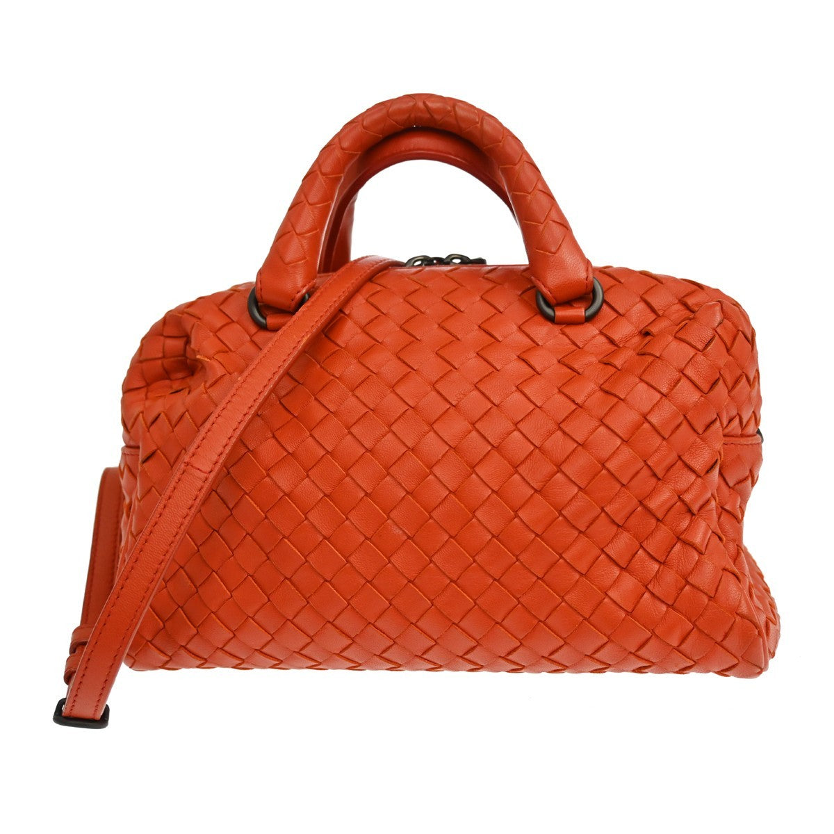 Borsa Bottega Veneta Intrecciato Mini 2way vintage in pelle rossa