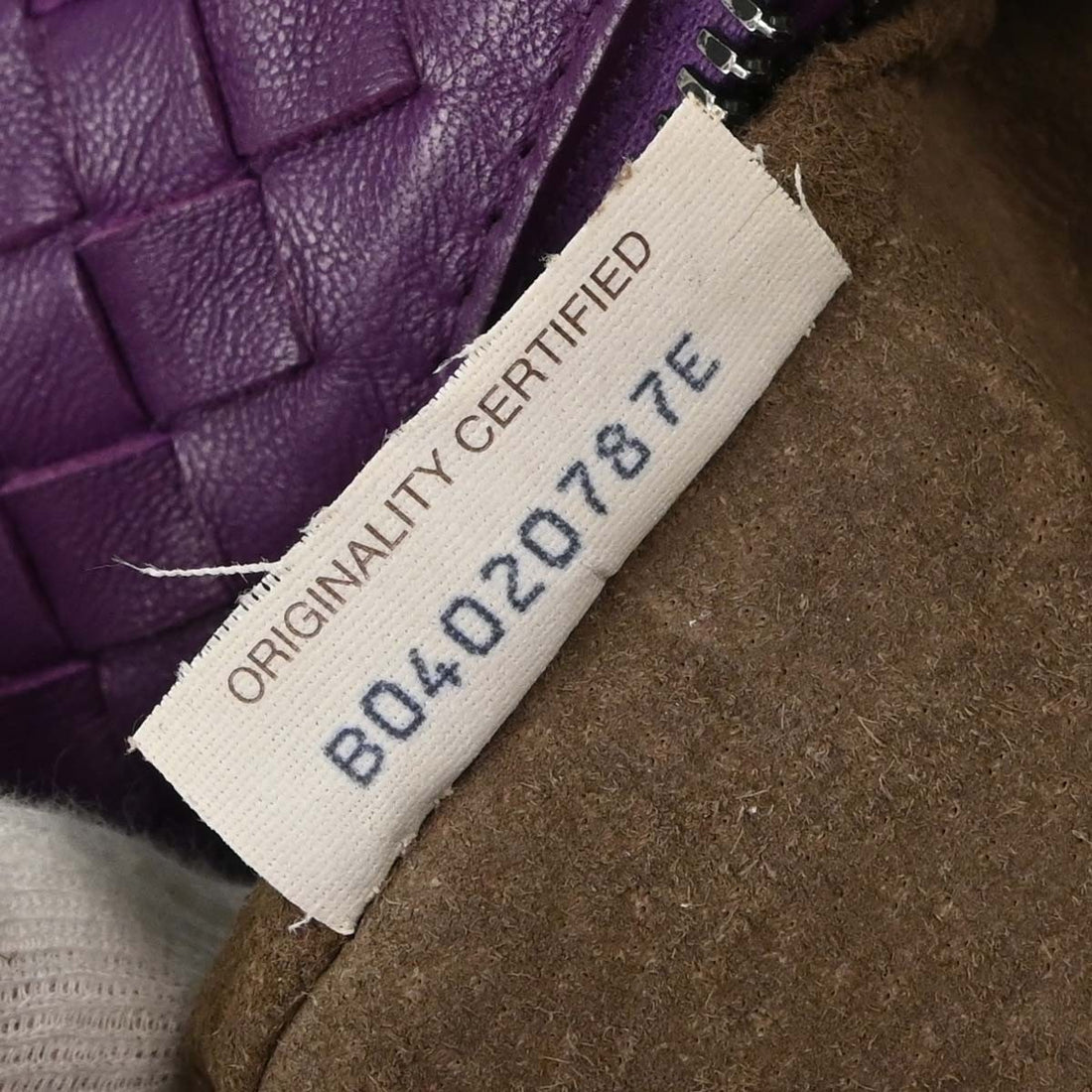 Borsa Bottega Veneta Cesta Intrecciato Vintage in Pelle Viola