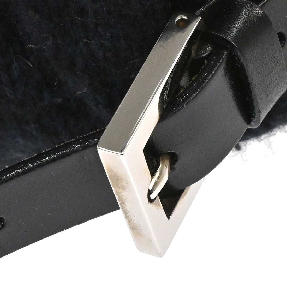 Borsa Fendi Mamma Baguette Vintage in Lana Nera
