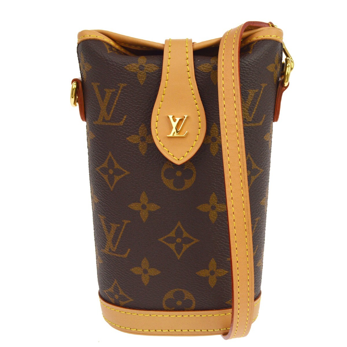 Borsa Louis Vuitton Fold Me Pouch Vintage in Tela Monogram Marrone