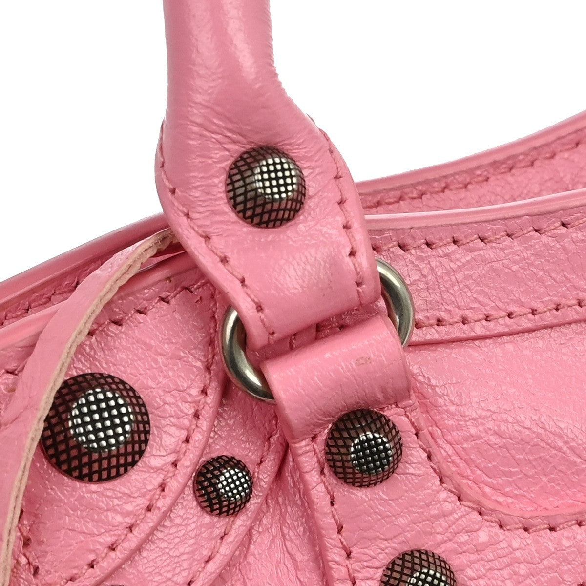 Borsa Balenciaga Neo Cagole City XS Vintage in Pelle Rosa