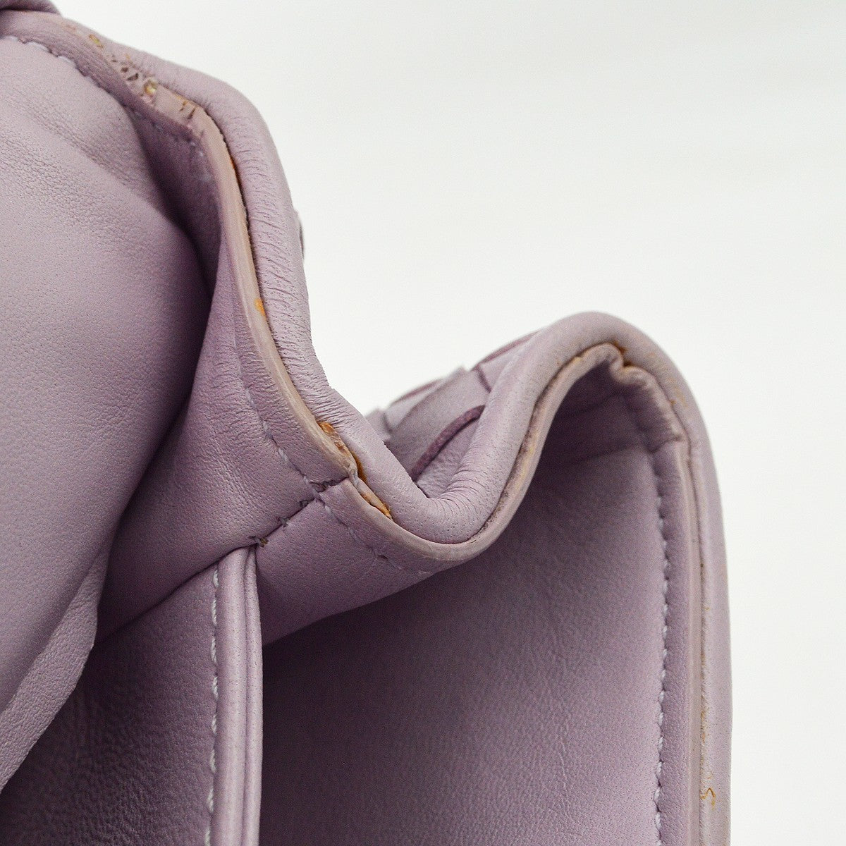 Bottega Veneta Purple Lambskin Intrecciato Hand Bag Vintage