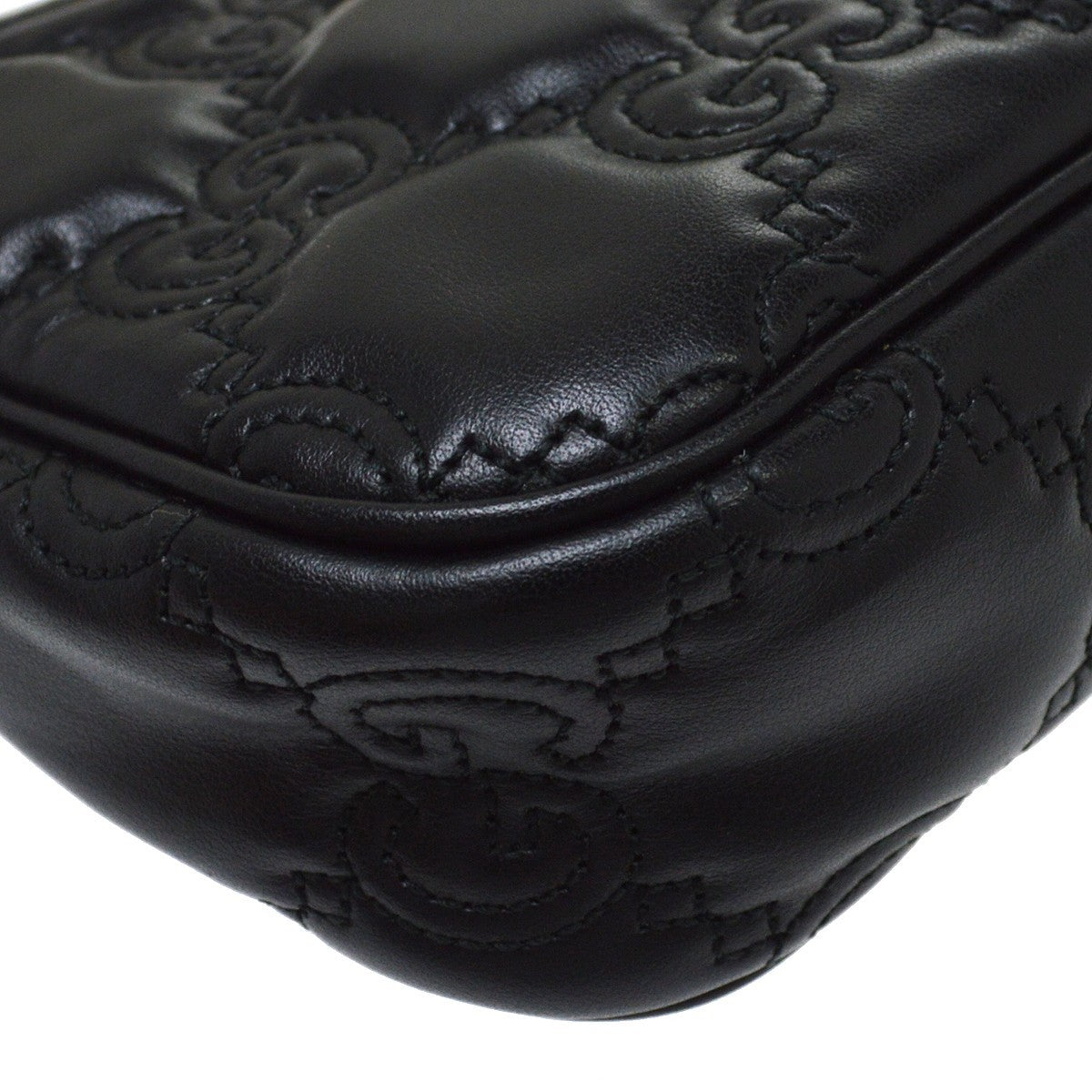 Gucci Black GG Leather 2way Handbag