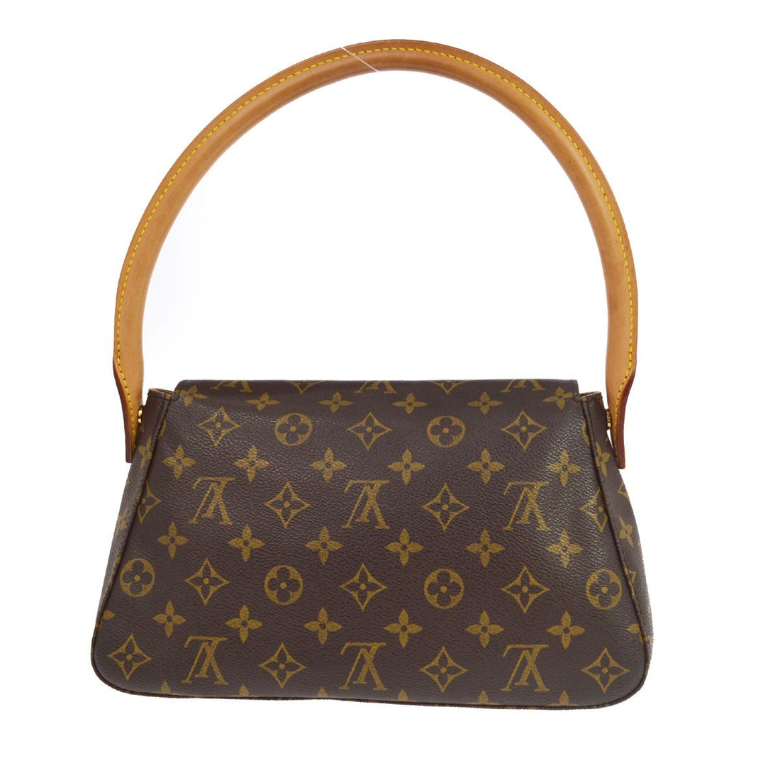 Borsa Louis Vuitton Monogram Mini Looping Handbag Vintage in Monogram Canvas, Pelle Marrone