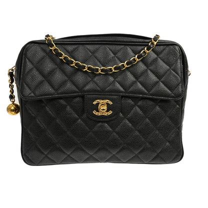 Chanel Black Caviar Skin Shoulder Bag