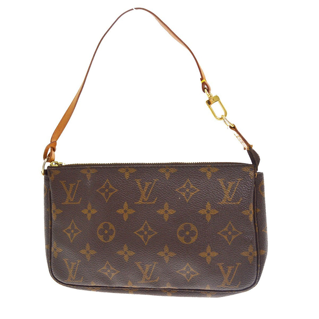 Borsa Louis Vuitton Monogram Pochette Accessoires Handbag Vintage in Monogram Canvas Marrone