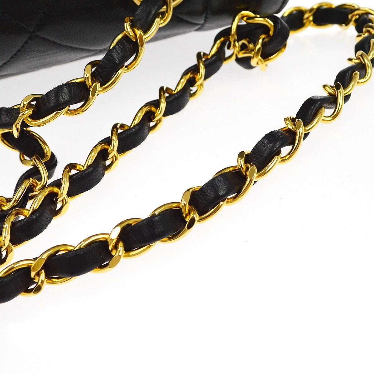 Chanel Black Lambskin Small Diana CC Single Chain Shoulder Bag