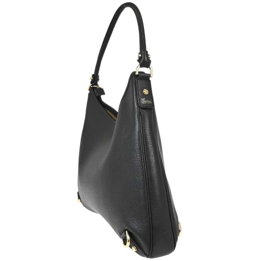 Gucci Abbey D-Ring Vintage in Black Leather Handbag
