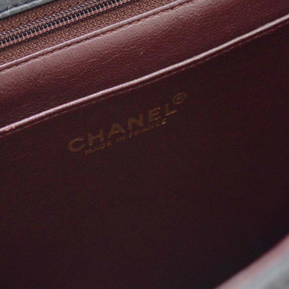 Chanel Black Lambskin Top Handle Handbag