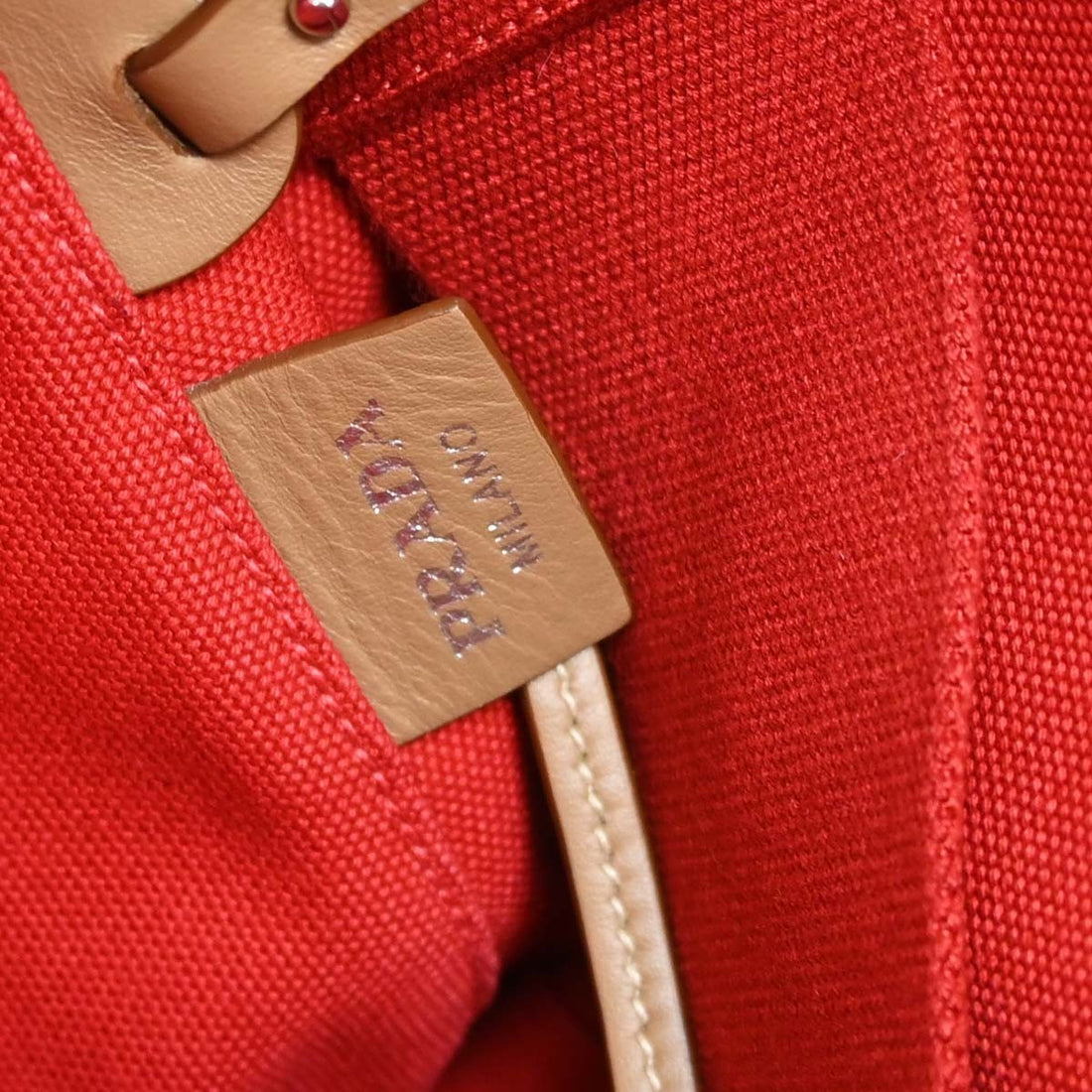 Borsa Prada Canapa 2way Vintage in Tela Rossa