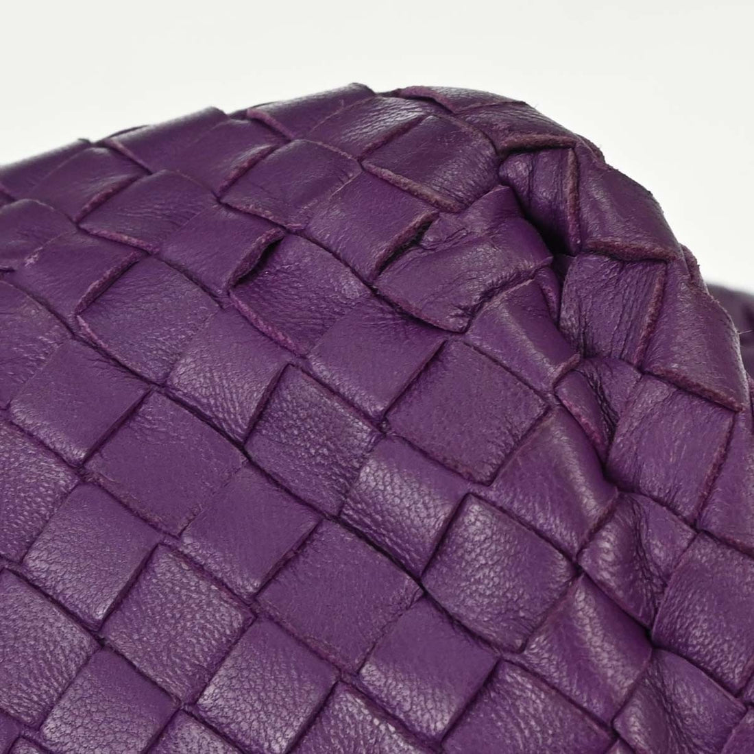 Borsa Bottega Veneta Cesta Intrecciato Vintage in Pelle Viola