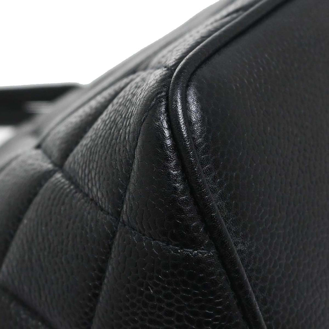 Borsa Chanel Black Calfskin Medallion Tote Handbag Vintage in Pelle Caviar Nero