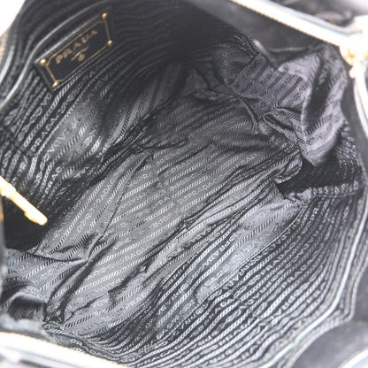 Prada Black Nylon Gathered Tote Handbag Vintage