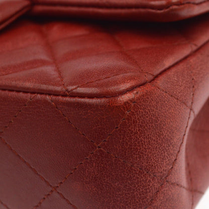 Borsa Chanel Single Flap Vintage in Pelle di Agnello Rossa