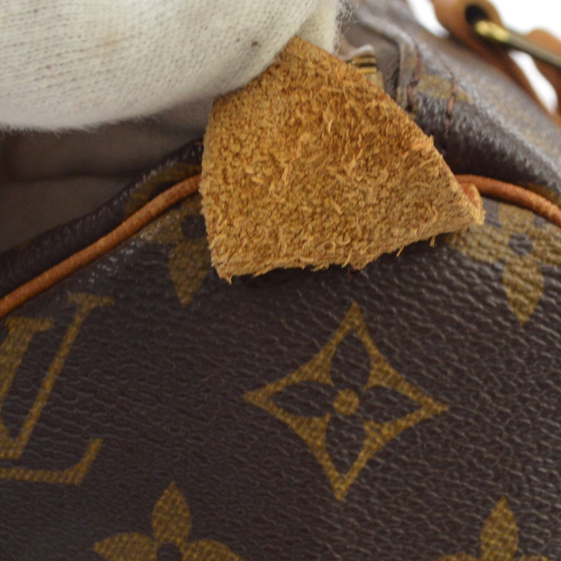 Borsa Louis Vuitton Speedy 30 Vintage in Tela Marrone
