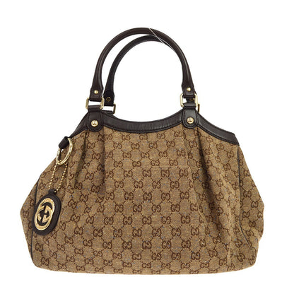 Gucci Brown Sukey GG Tote Bag