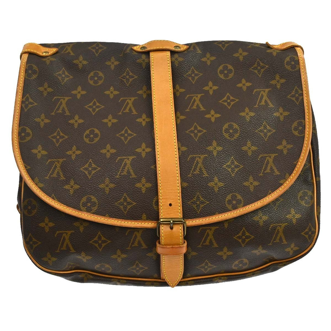 Borsa Louis Vuitton Saumur 35 Vintage in Tela Monogram e Pelle Marrone — Rif. VI451