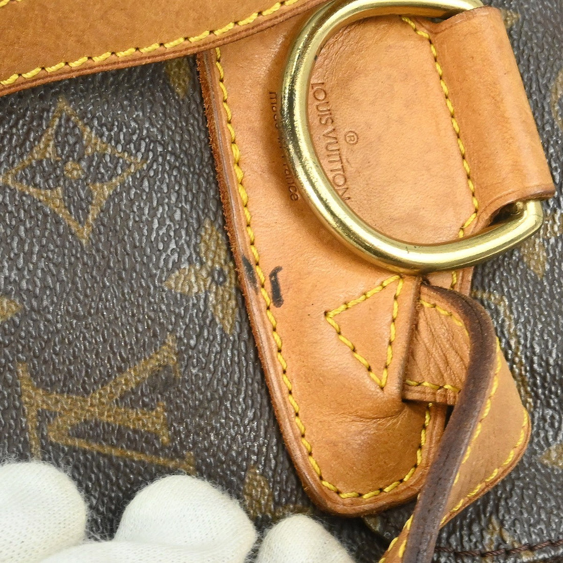 Zaino Louis Vuitton Montsouris MM Vintage in Tela Monogram Marrone