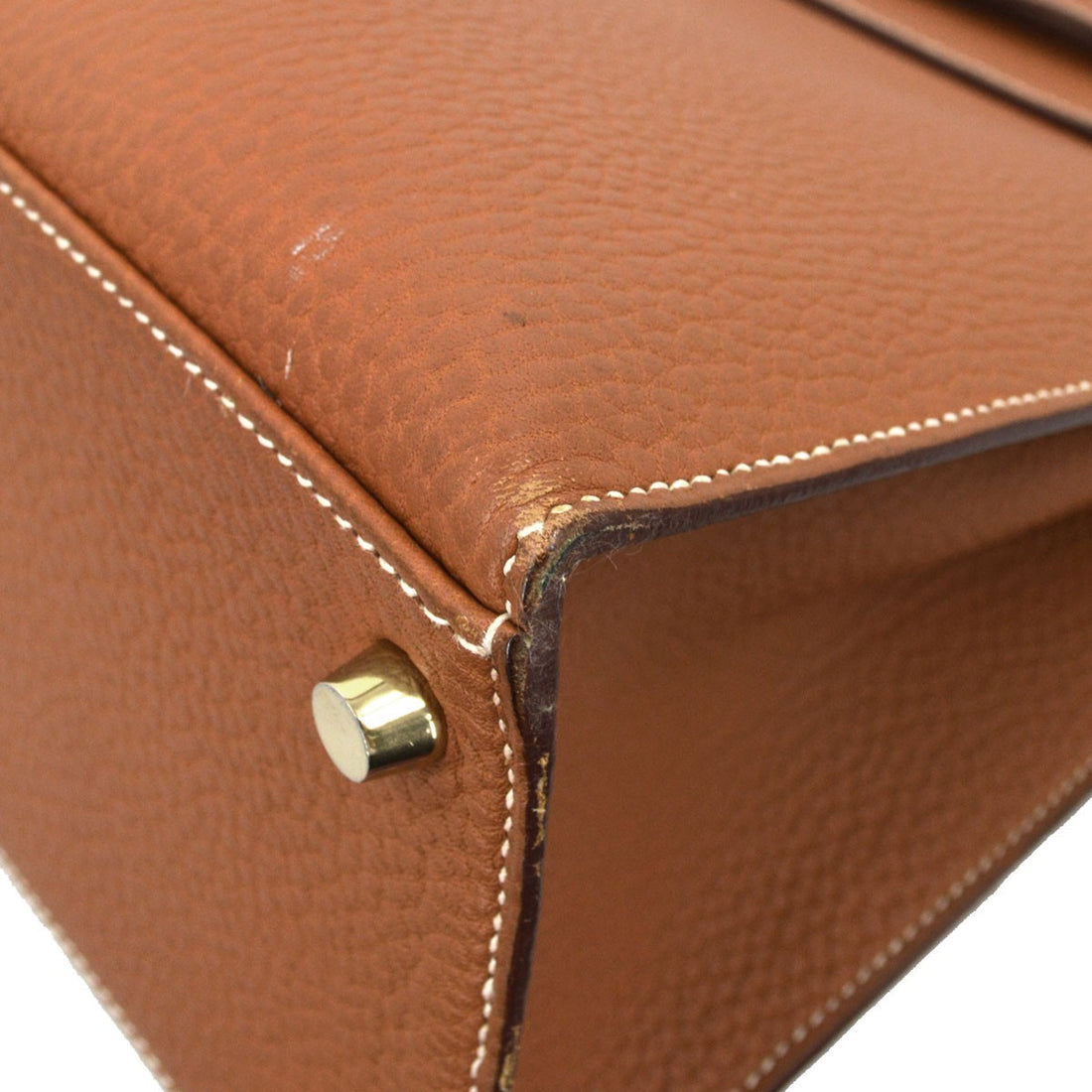 Borsa Hermès Kelly 35 Sellier 2way Vintage in Pelle Fjord Gold