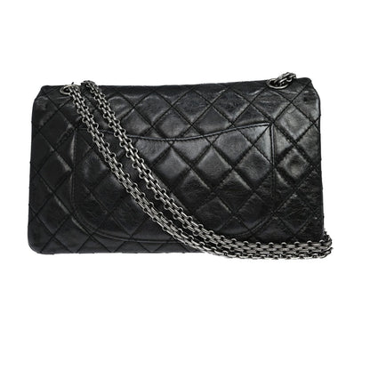 Chanel 2.55 Reissue Flap Black Aged Calfskin Shoulder Bag Vintage