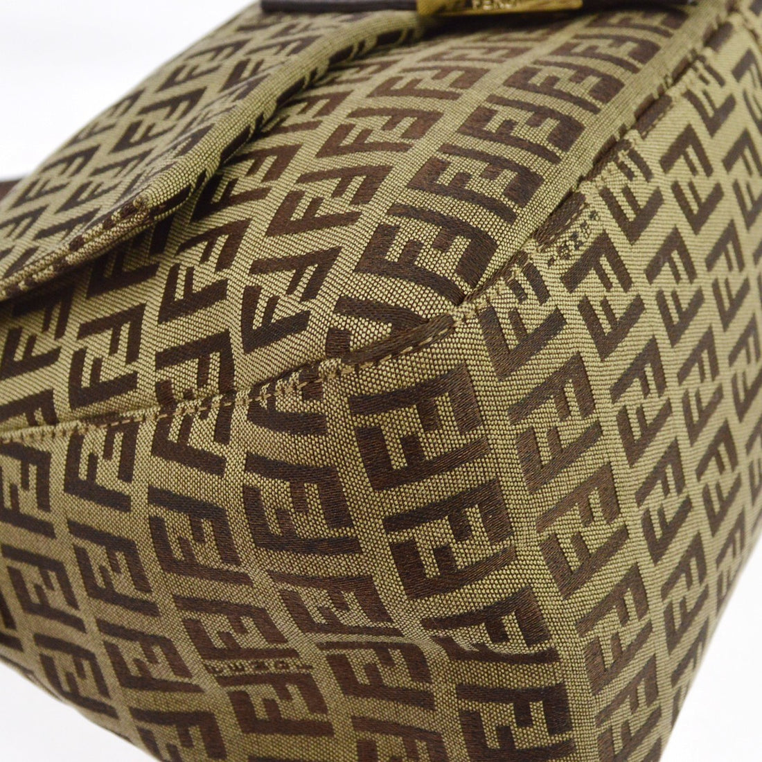 Borsa Fendi Brown Zucchino Mamma Baguette Handbag Vintage in Zucchino Canvas Marrone