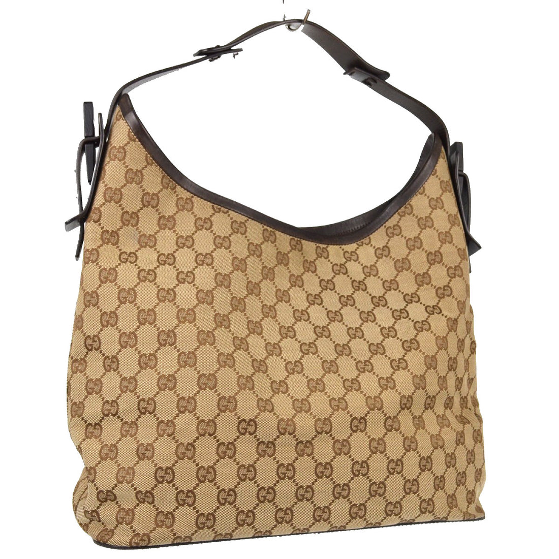 Borsa Gucci GG Vintage a Spalla in Tela e Pelle Beige