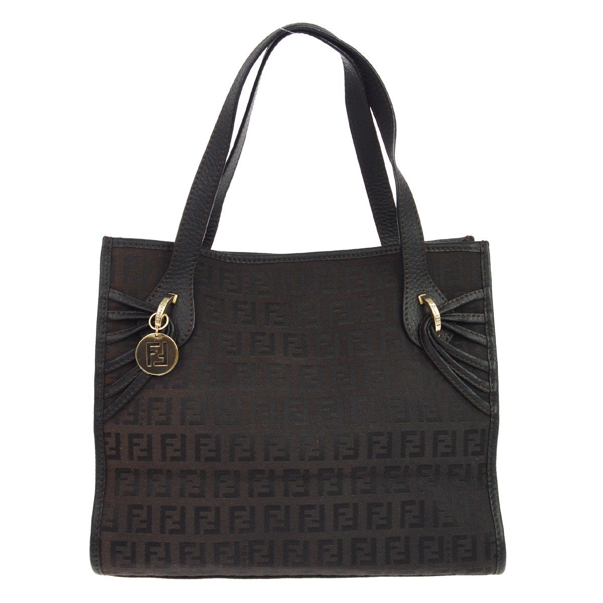 Fendi Zucchino Tote Vintage in Tela Nera