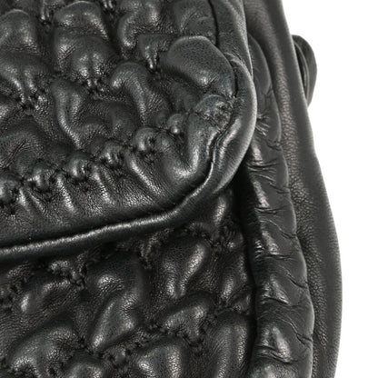 Chanel Black Lambskin Ruffled Handbag Vintage