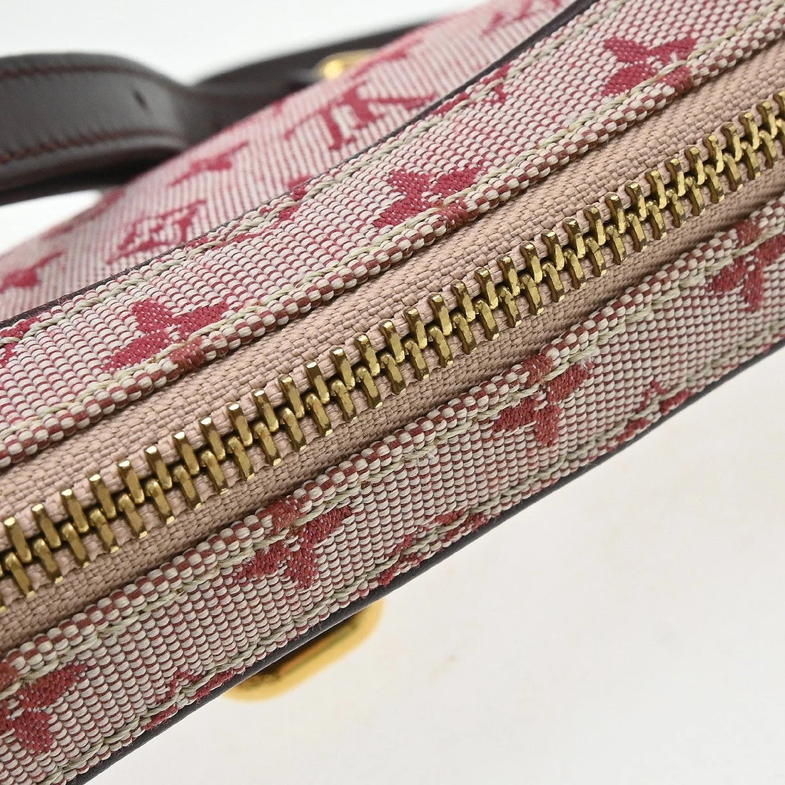Borsa Louis Vuitton Juliet MM Shoulder Bag Vintage in Monogram Mini Lin Canvas, Leather Rosso