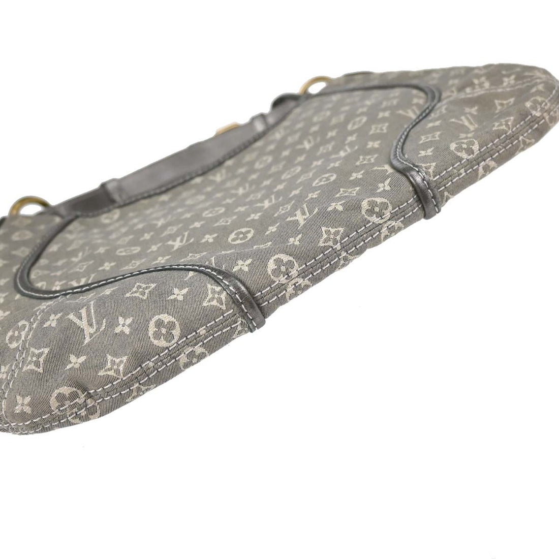 Louis Vuitton Gray Monogram Mini Lin Manon PM Hobo Handbag Vintage