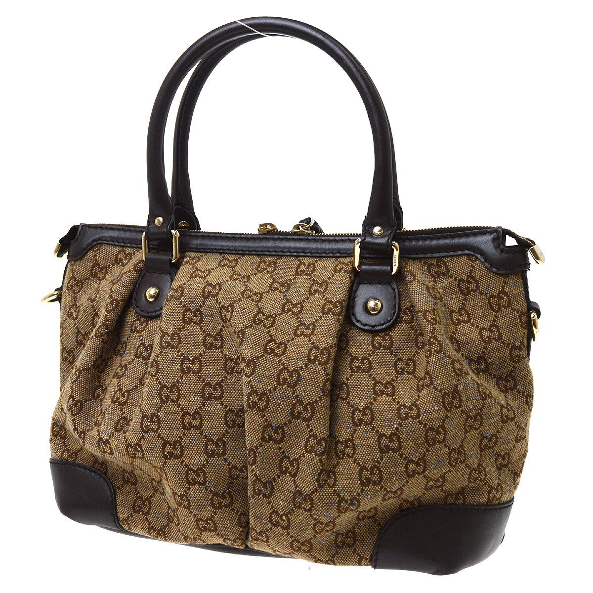 Gucci Beige Canvas Sukey GG Tote Bag