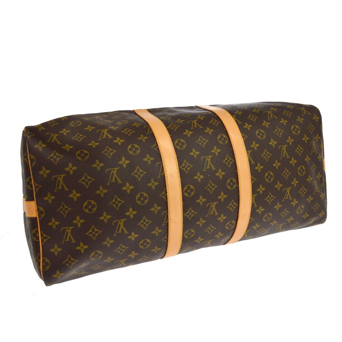 Borsa Louis Vuitton Monogram Keepall Bandouliere 55 Vintage in Monogram Canvas Marrone