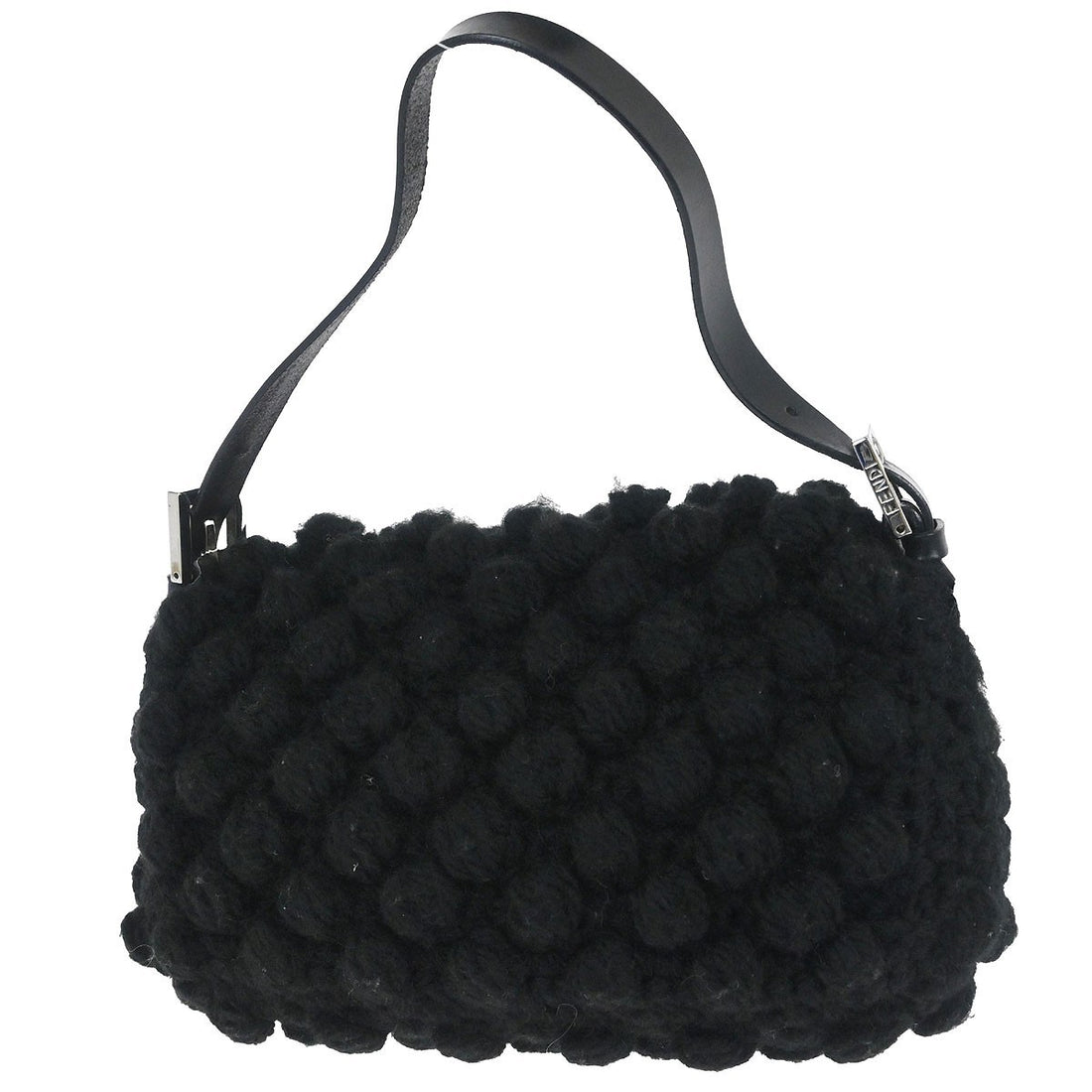 Fendi Baguette Vintage in Black Wool Handbag
