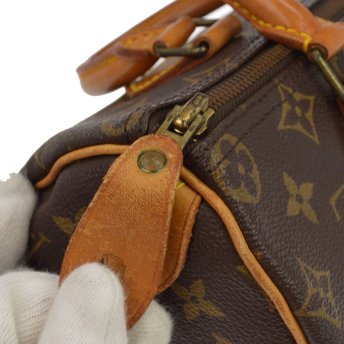 Borsa Louis Vuitton Speedy 25 Vintage in Pelle e Tela Monogram Marrone