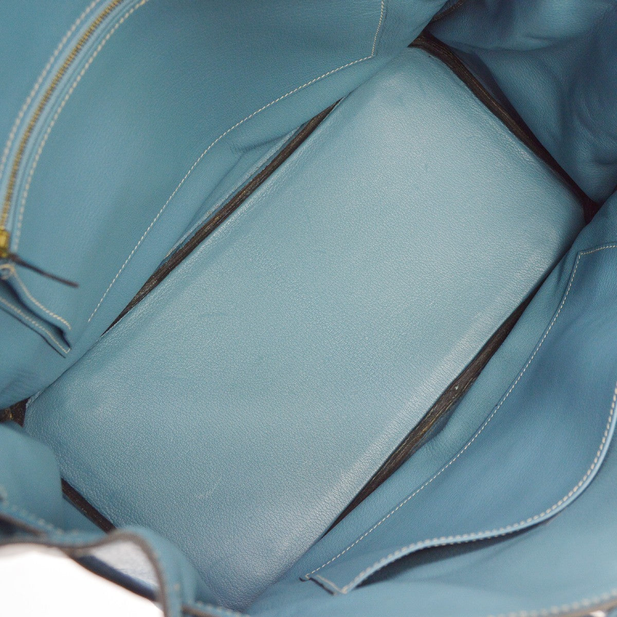 Borsa Hermès Birkin 35 Vintage in Pelle Clémence Blu