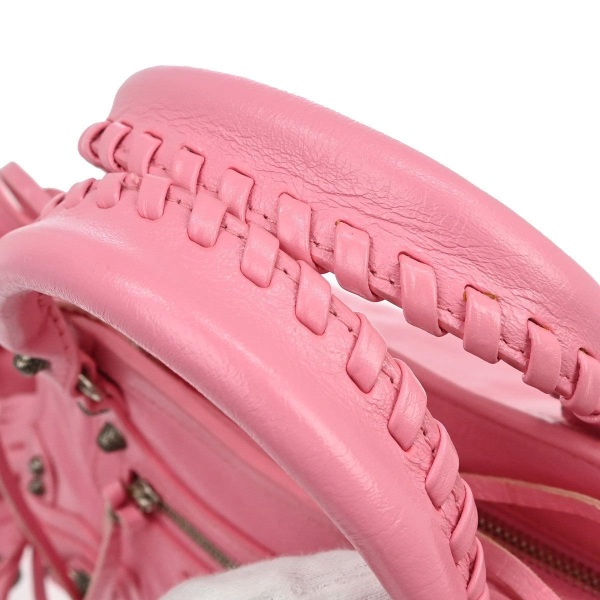 Borsa Balenciaga Neo Cagole City XS Vintage in Pelle Rosa