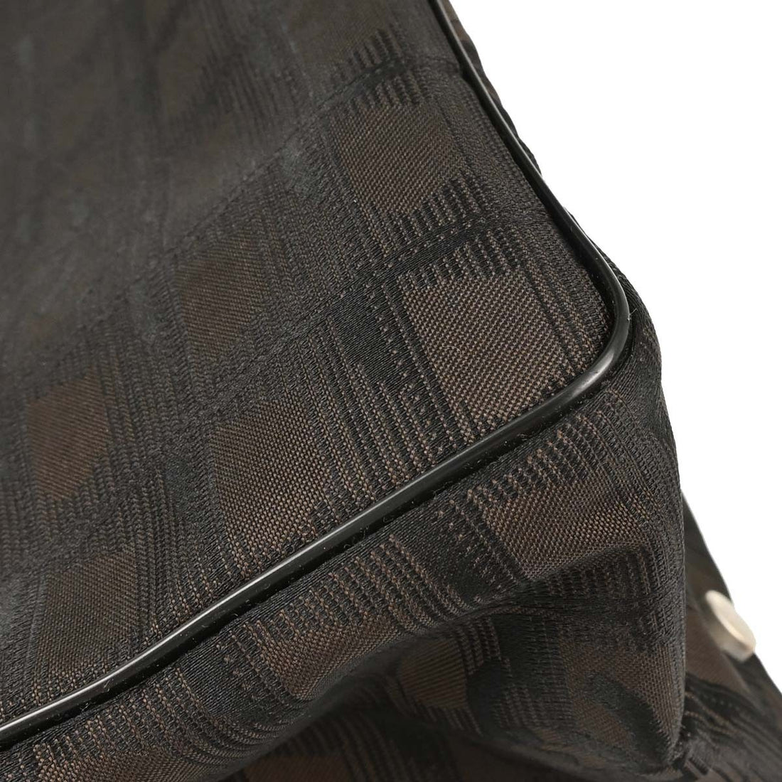 Borsa Chanel Travel Line Tote Vintage in Nylon Jacquard Marrone