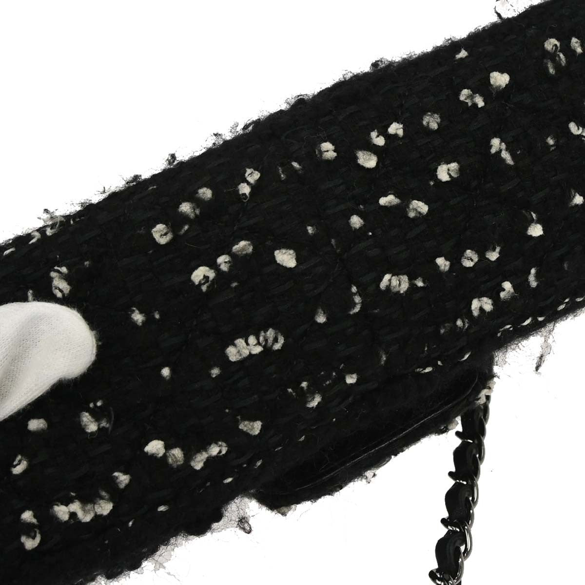 Chanel Black Tweed Elementary Chic Flap Shoulder Bag Vintage