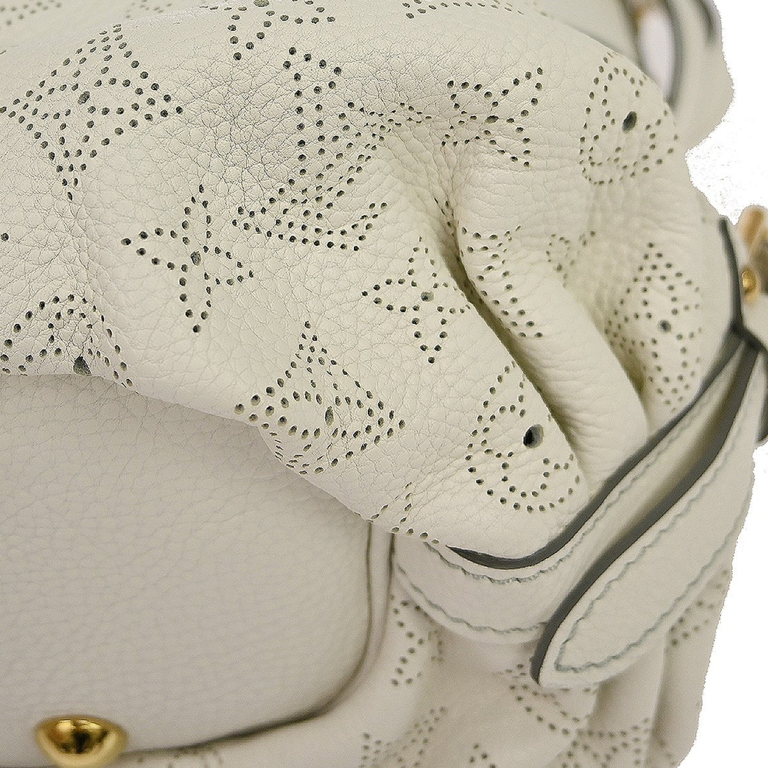 Louis Vuitton Mahina XS Vintage in White Perforated Leather Handbag