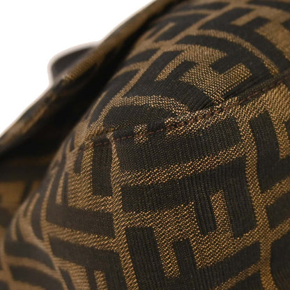 Fendi Brown Canvas Zucca Mamma Baguette Handbag