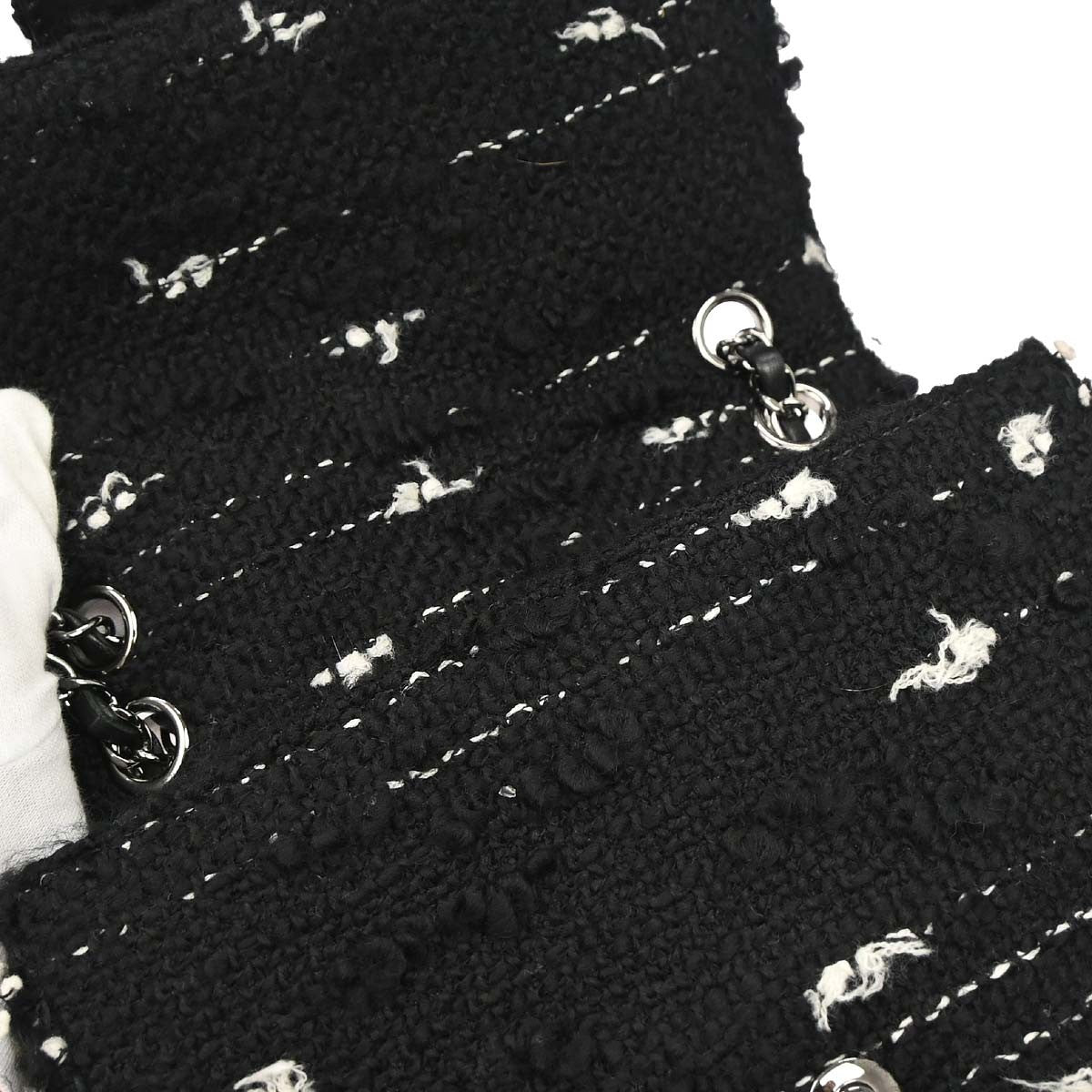 Chanel Black Tweed Elementary Chic Flap Shoulder Bag Vintage