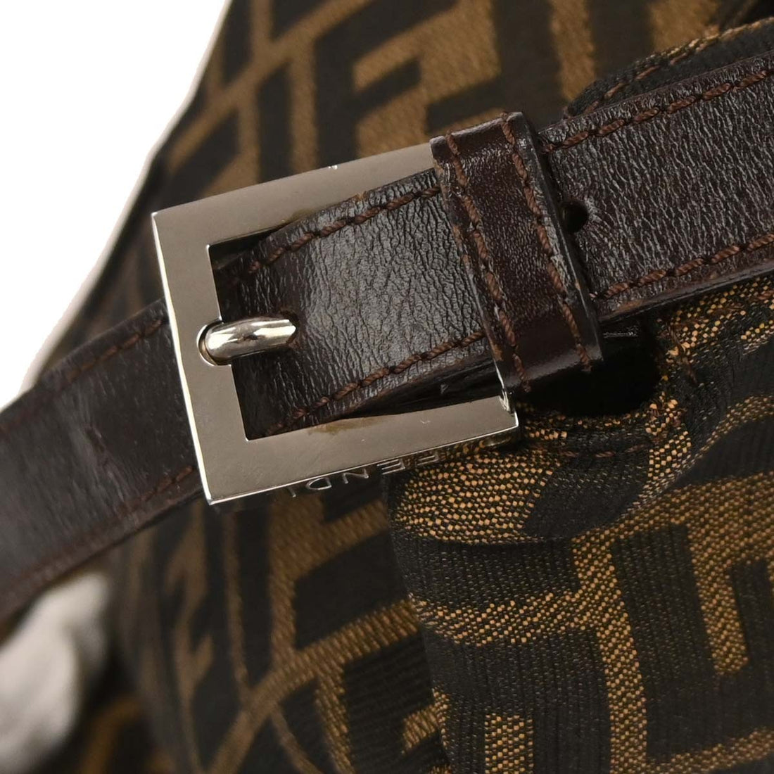 Fendi Mamma Baguette Zucca Vintage in Brown Canvas Handbag — Good Condition · Ref. VI239